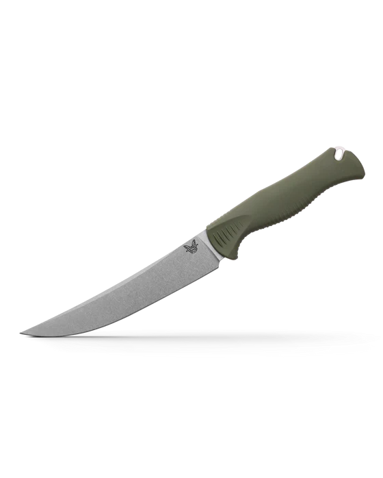 Benchmade Meatcrafter Dark Olive Santoprene 6.09" Fixed Knife (15500-04)