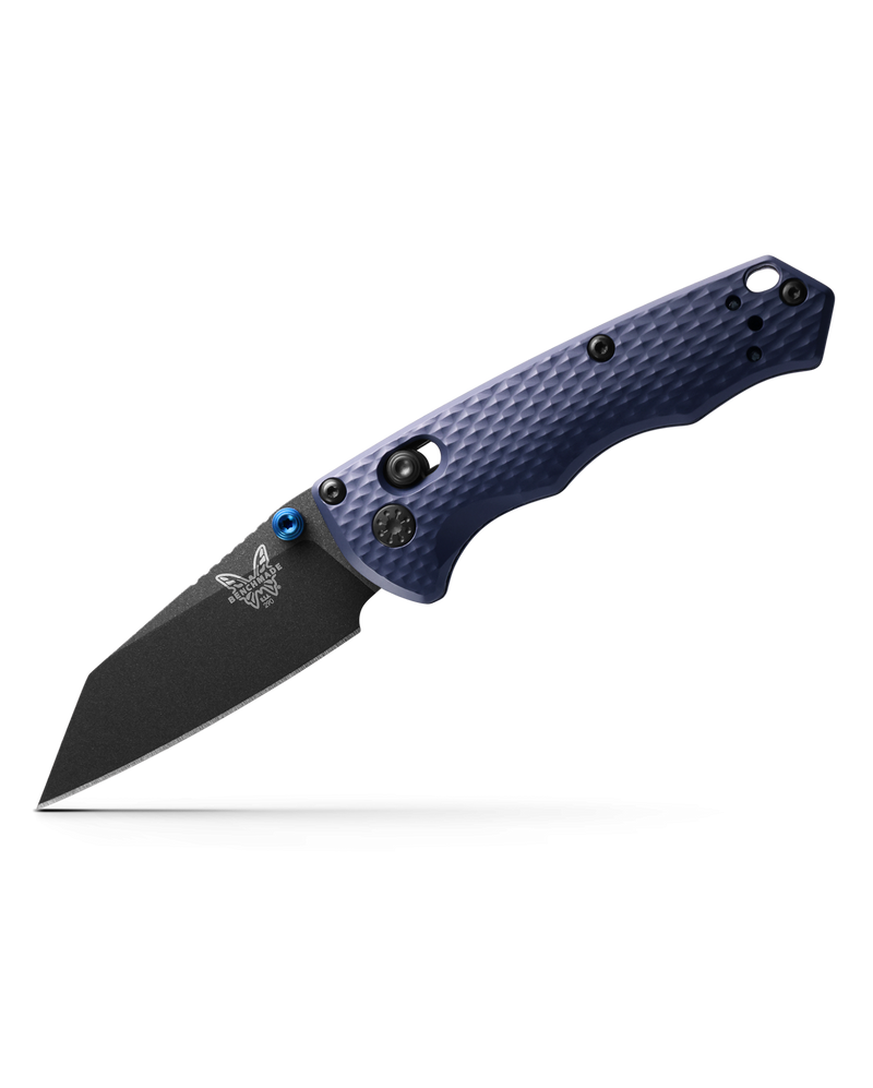 Benchmade 290BK Full Immunity Black CPM-M4 Crater Blue Handle 2.49'' Plain Edge Pocket Knife with Benchmade Blue Lube Lubricant for knives 37ml 1.25fl oz (Made in USA)
