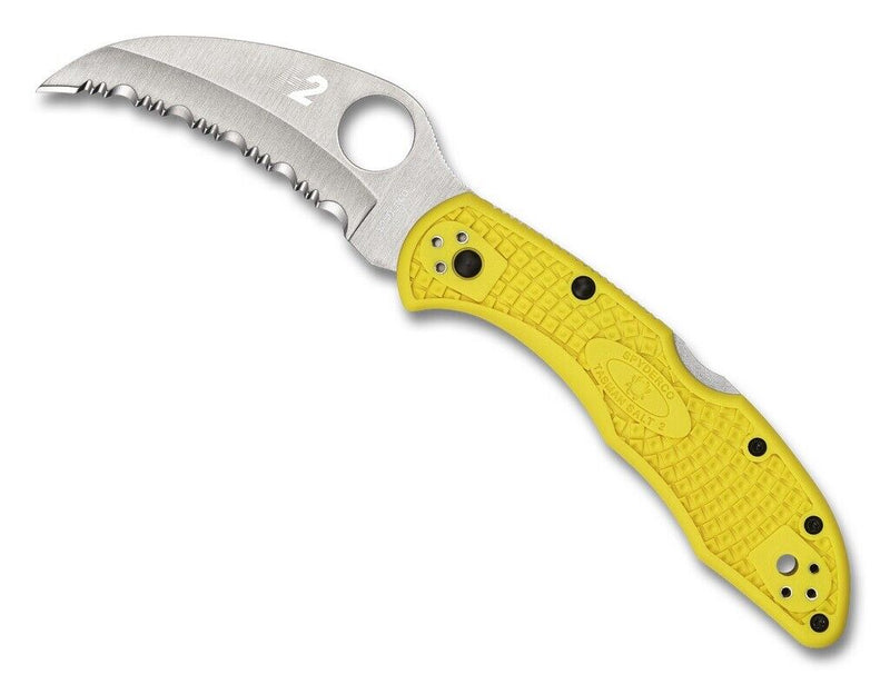 Spyderco C106PYL2 Tasman Salt 2 Yellow FRN Handle 2.9" SpyderEdge Folding Pocket Knife