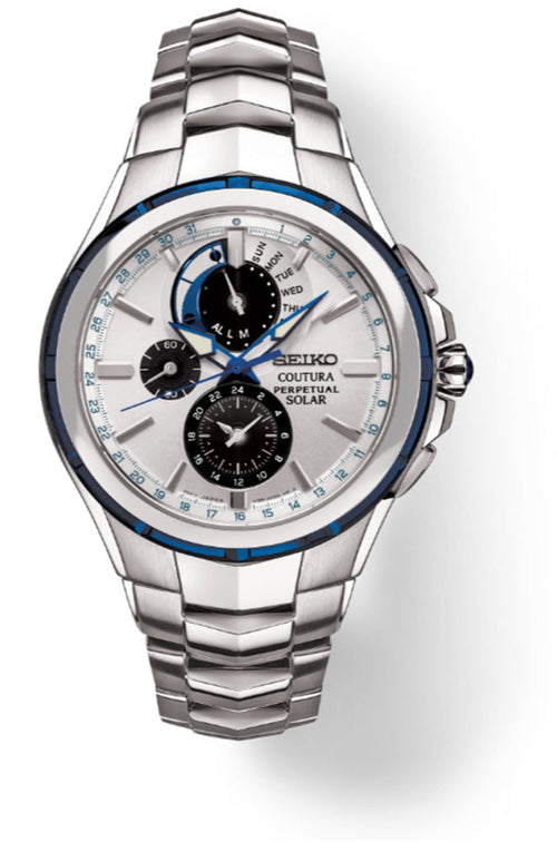 Seiko Coutura Solar Perpetual Calendar Alarm Chronograph 10 ATM Water Resistant 44.0mm Men's Watch (SSC787)