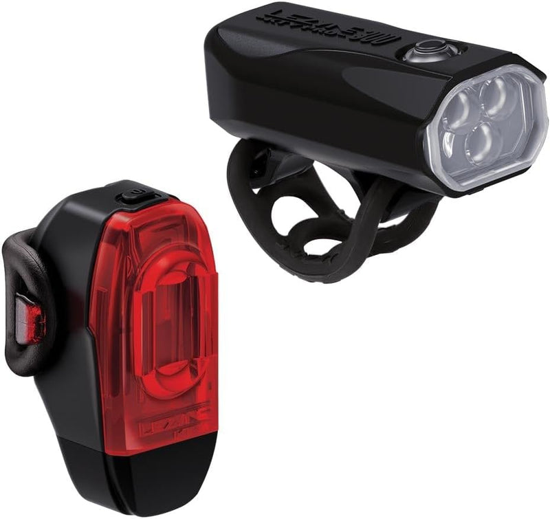 Lezyne KTV Drive Pro 300+ and KTV Drive+ Bicycle Light Set, Front and Rear Pair, 300/40 Lumen, USB-C Rechargeable (1-LED-19P-V204)