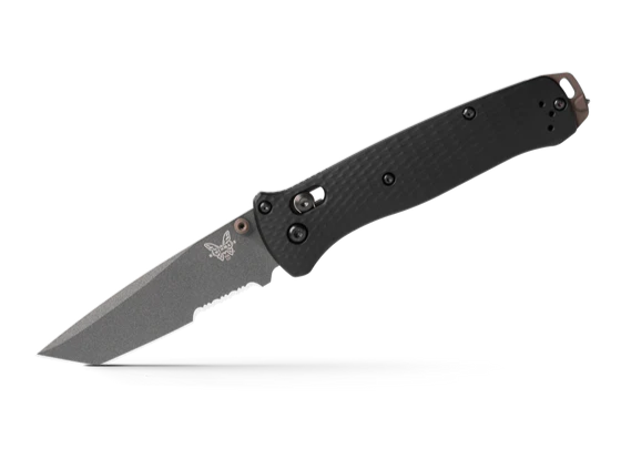 Benchmade 537SGY-03 Bailout Black Aluminum Serrated 3.38" Folding Pocket Knife