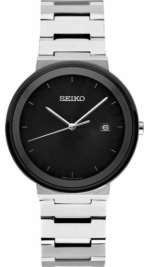 Seiko Essentials SUR485 Black Sunray Dial 3 ATM Water Resistant 40.6mm Men's Watch