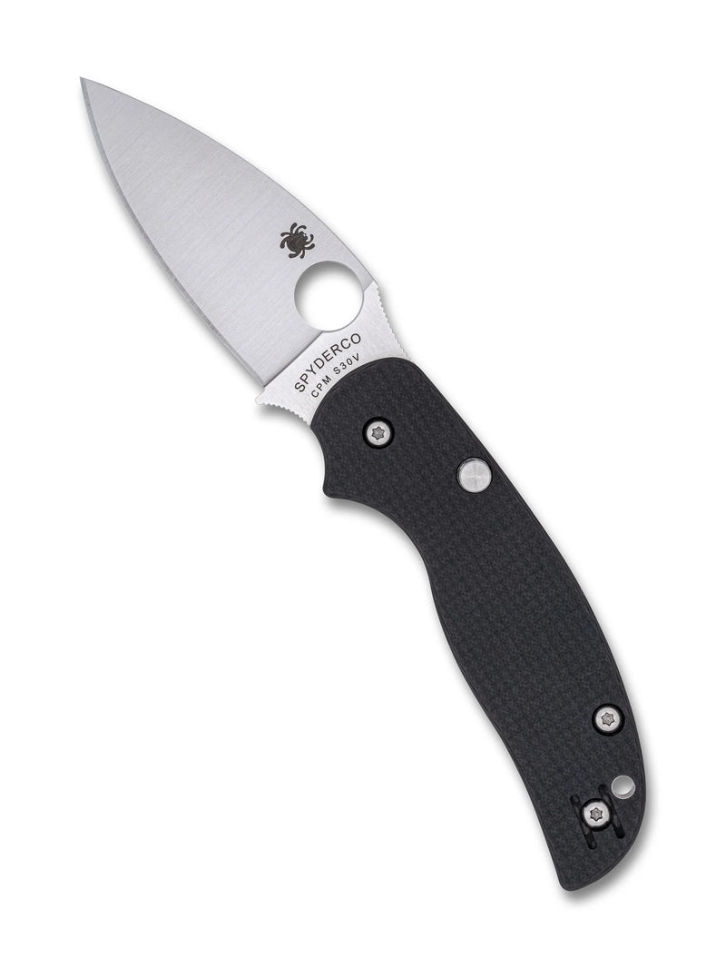 Spyderco Sage 6 Button Compression Lock 3" Plain Edge Folding Pocket Knife (C123CFBCLP)