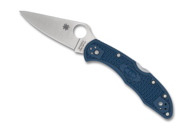 Spyderco Delica 4 CPM SPY27 Cobalt Blue 2.90" Plain Edge Pocket Folding Knife (C11PCBL)