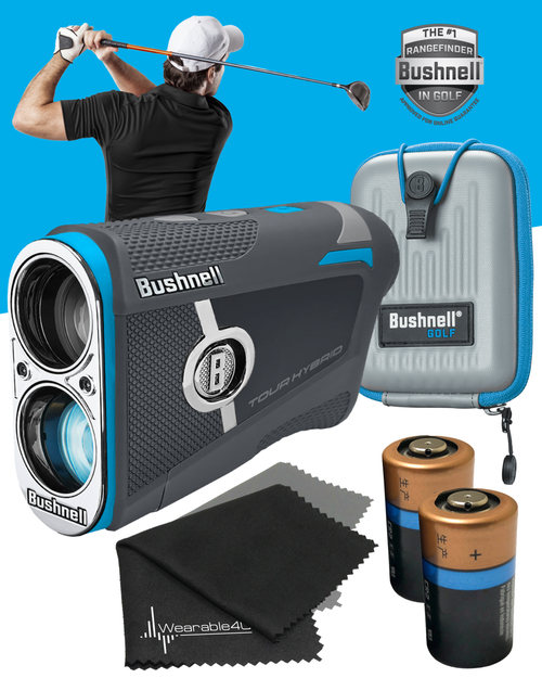 Bushnell Tour Hybrid Laser Golf Rangefinder w/ GPS and Slope Compensation (MPN: 202500/202600) | Wearable4U Bundle