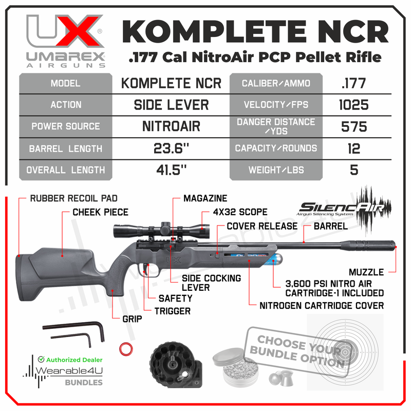 Umarex Komplete NCR .177 caliber Side lever PCP Air rifle (2251556)