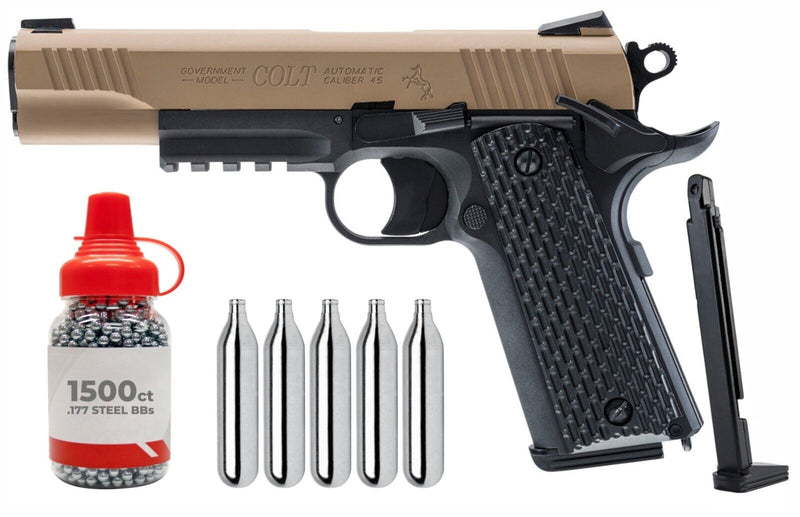 Umarex Colt M45 CQBP Blowback CO2 .177 Cal Air Metal Slide Air Pistol (2254045)