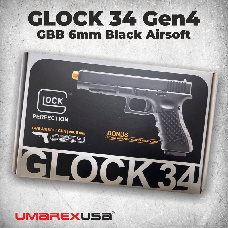 Umarex Glock 34 Gen 4 6mm Green Gas Blowback Airsoft Pistol (2276373)