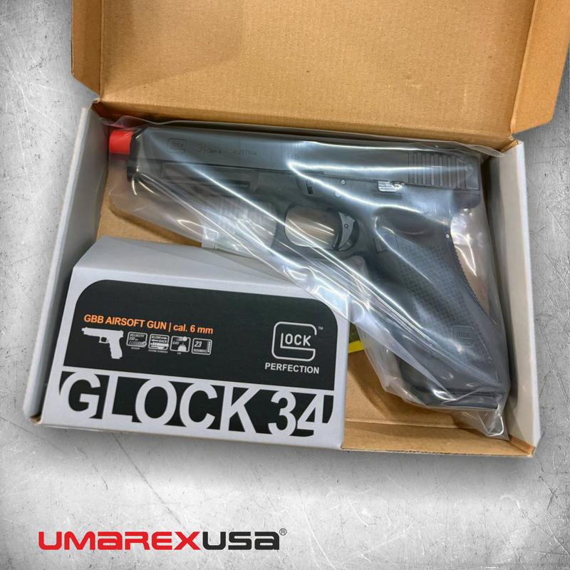 Umarex Glock 34 Gen 4 6mm Green Gas Blowback Airsoft Pistol (2276373)