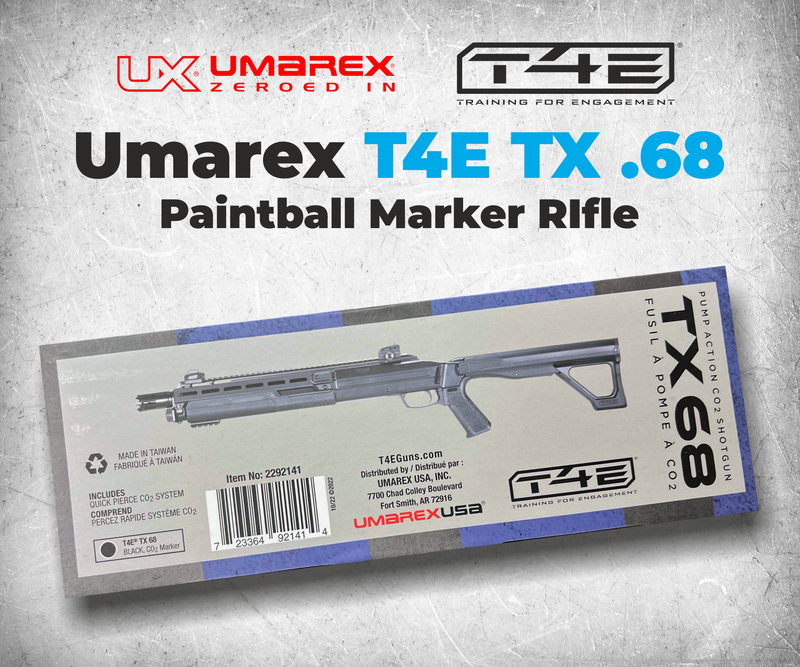 Umarex T4E TX CO2 .68 Cal Paintball Marker, Black, Gen 2, 2024 (2292141)