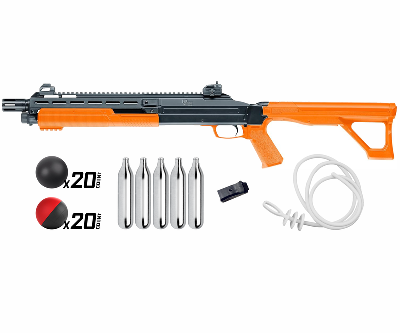 Umarex T4E by P2P HDX Less-Lethal Home-Defense Shotgun .68 Caliber CO2 Paintball (High Joules) Shotgun BLK/Orange (2292306)