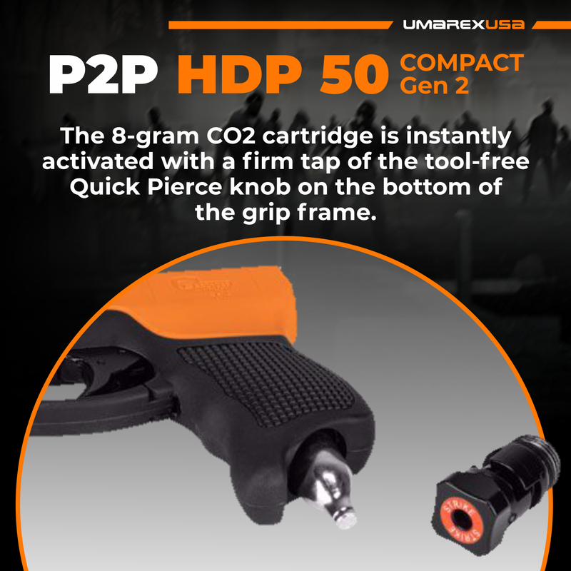 Umarex P2P HDP 50 Compact Gen 2 .50 Caliber CO2 Paintball Pistol (2292331)
