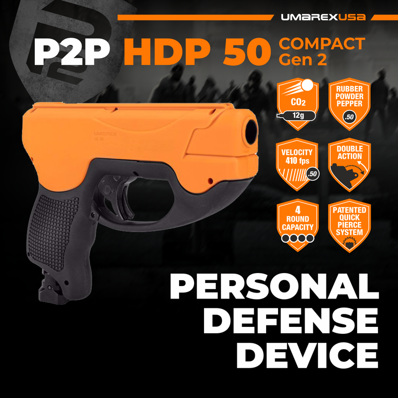Umarex P2P HDP 50 Compact Gen 2 .50 Caliber CO2 Paintball Pistol (2292331)