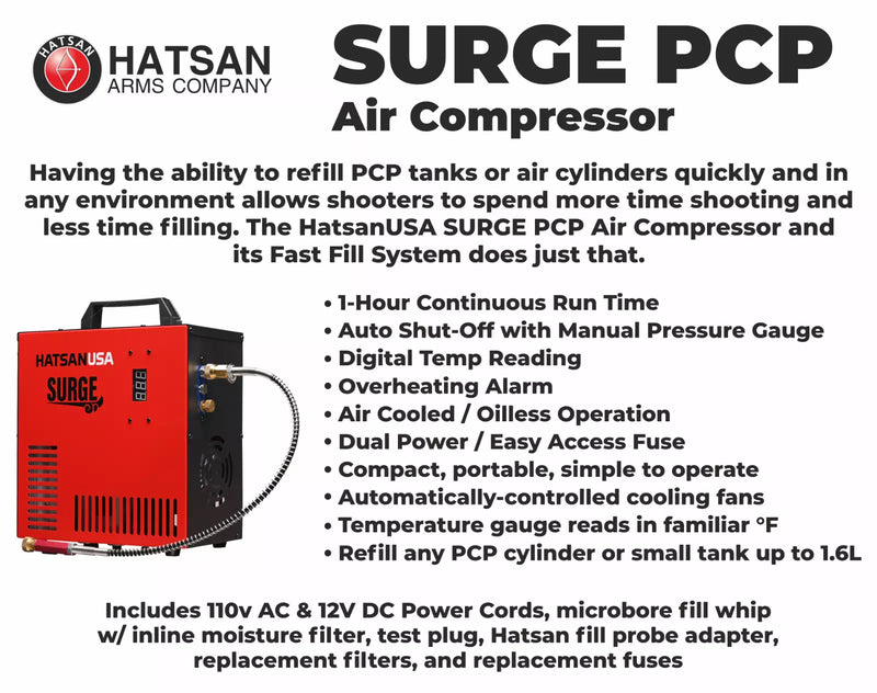 Hatsan TactAir Surge Fast Fill Air Compressor for PCP Air Rifles (HA91008)