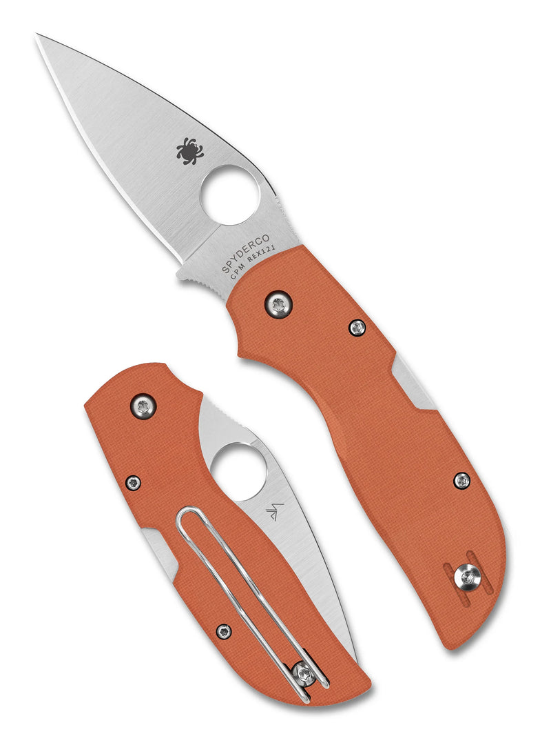 Spyderco Chaparral CPM REX 121 2.8" Plain Edge Folding Pocket Knife (C152GPBOR)