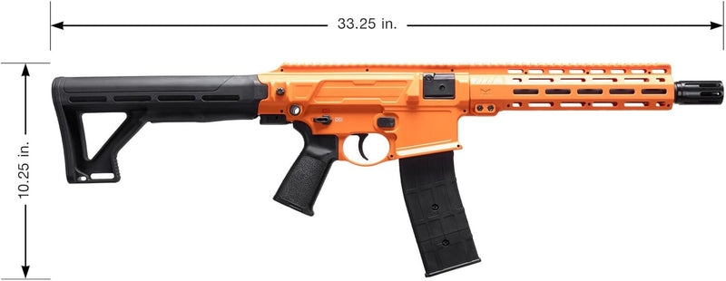 Umarex P2P Defensor .68 Cal CO2 Impact Paintball Marker, Orange/Black (2292333)