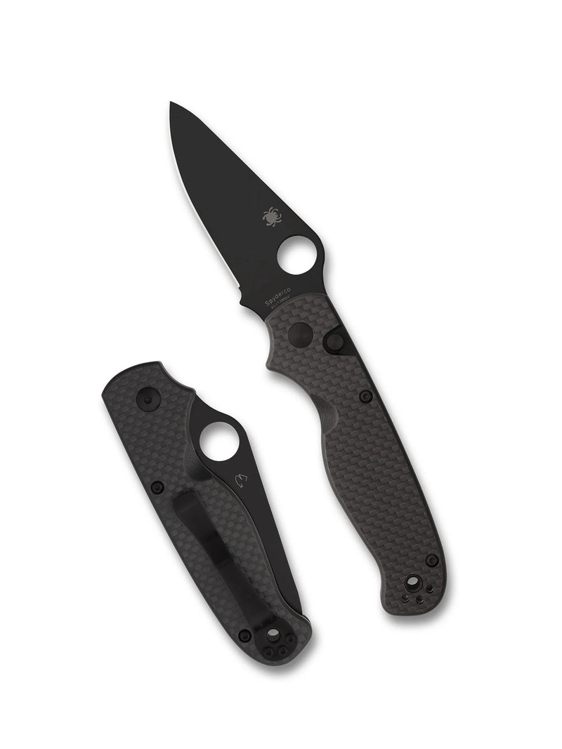 Spyderco ButtonUp Carbon Fiber 3.27" Plain Edge Folding Pocket Knife (C275CFPBK)