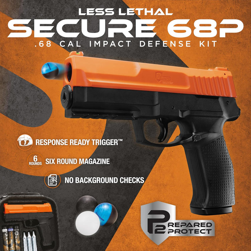 Umarex P2P Secure 68P .68 Cal CO2-Powered 6-Shot Paintball Pistol Starter Kit Paintball (2292330)