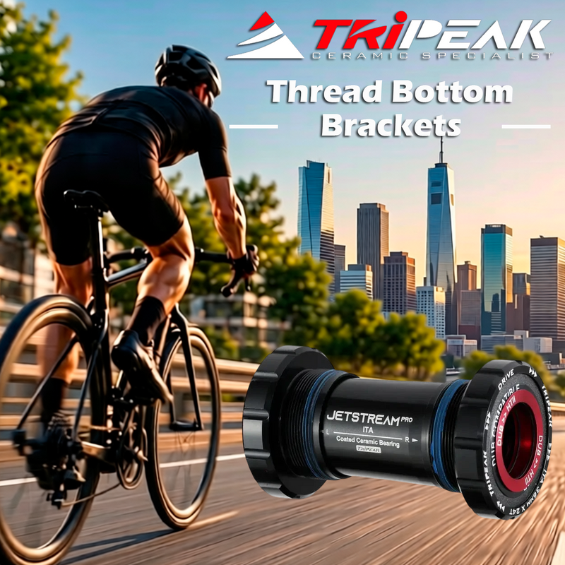 TriPeak Thread Bottom Brackets ITA, 3-in-1 core system, ceramic, Shimano Standard tool required