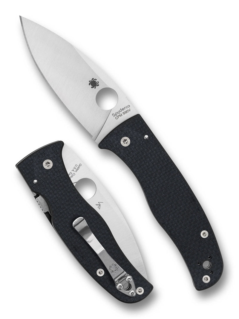 Spyderco Bodacious Carbon Fiber CPM S90V Sprint Run 3.63" Plain Edge Folding Pocket Knife (C263CFP90V)