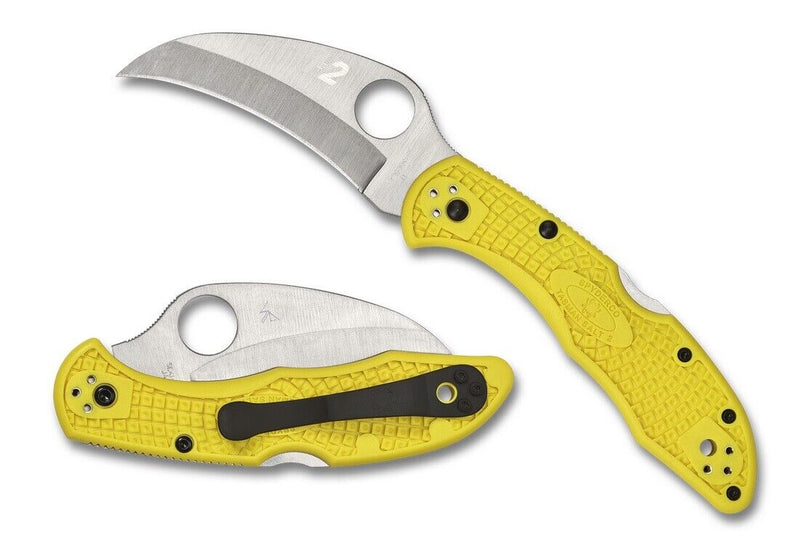 Spyderco C106PYL2 Tasman Salt 2 Yellow FRN Handle Plain Edge Folding Pocket Knife