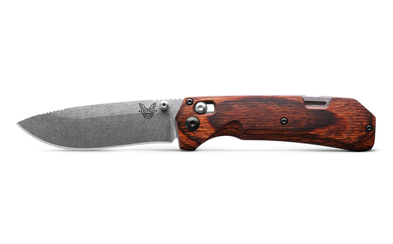 Benchmade Grizzly Creek Stabilized Wood 15060-2 Drop-Point 3.5" Plain Pocket Knife