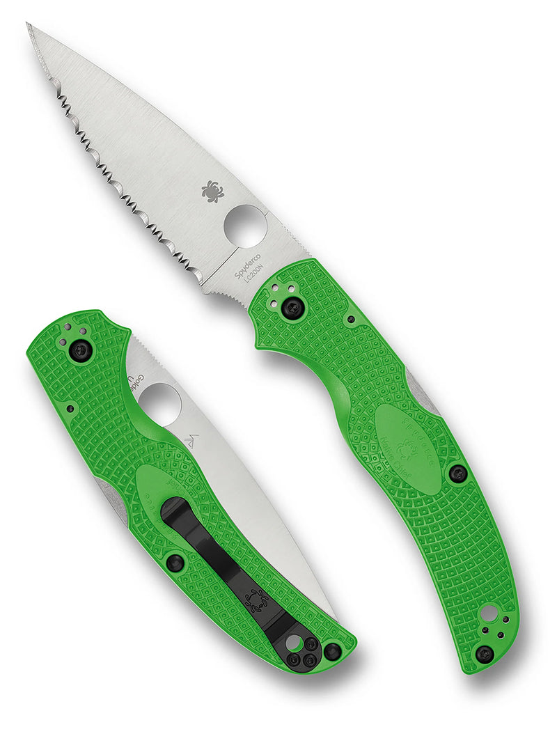 Spyderco Native Chief Lightweight Salt LC200N 4.02" SpyderEdge Folding Pocket Knife (C244SGR)