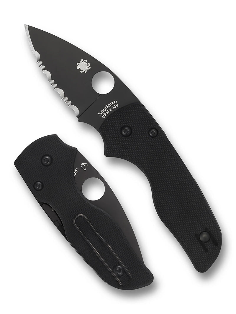 Spyderco Lil' Native G-10 2.42" Black SpyderEdge Folding Pocket Knife (C230GSBBK)