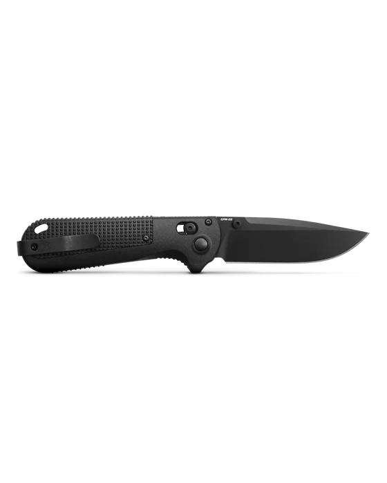 Benchmade Redoubt Black Grivory 3.55" Plain Edge Drop-Point Folding Pocket Knife (430BK-02)