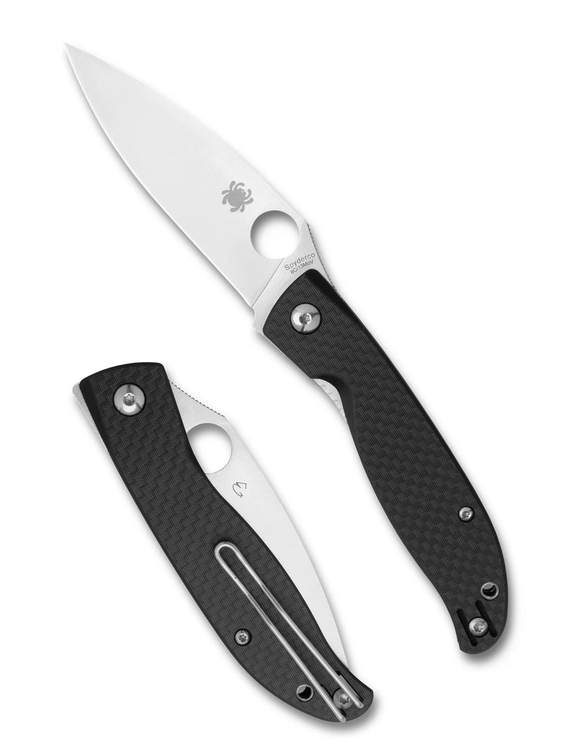 Spyderco Mantra 4 Carbon Fiber 3.34" Plain Edge Folding Pocket Knife (C274CFP)