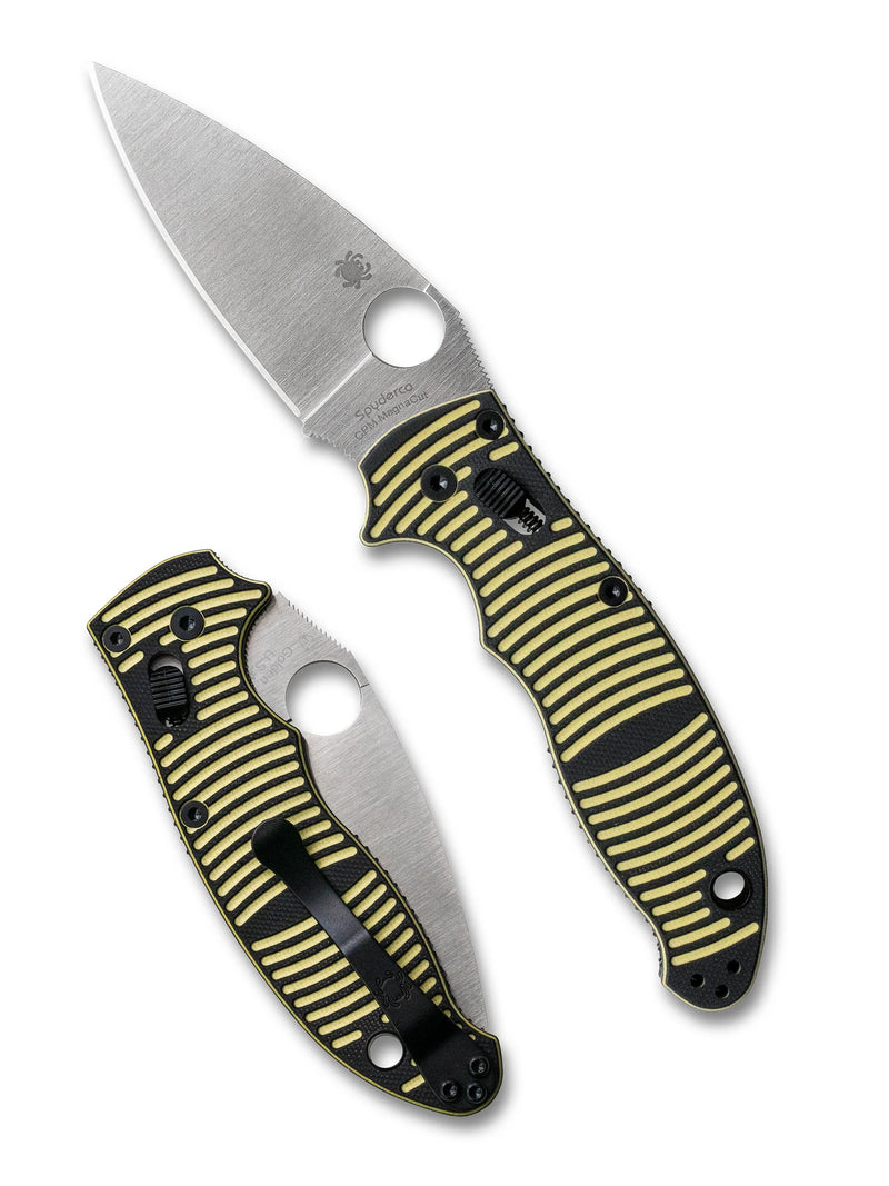 Spyderco Manix 2 Salt Yellow/Black 3.37in Plain Edge Folding Pocket Knife (C101GBKYLMCP2)