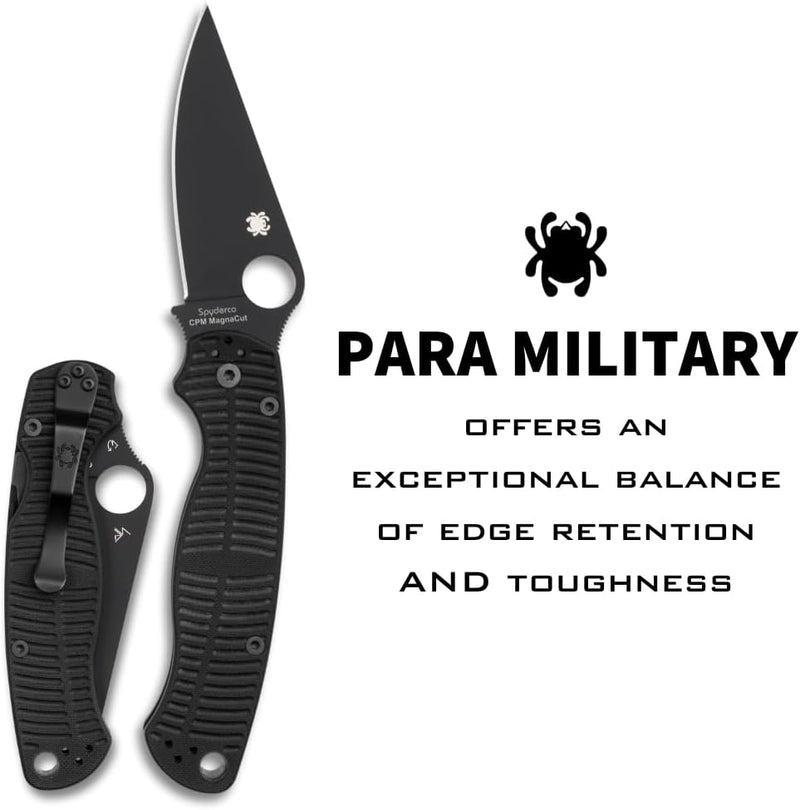 Spyderco ParaMilitary 2 Plain Edge 3.45" Folding Pocket Knife (C81GMCBKP2)