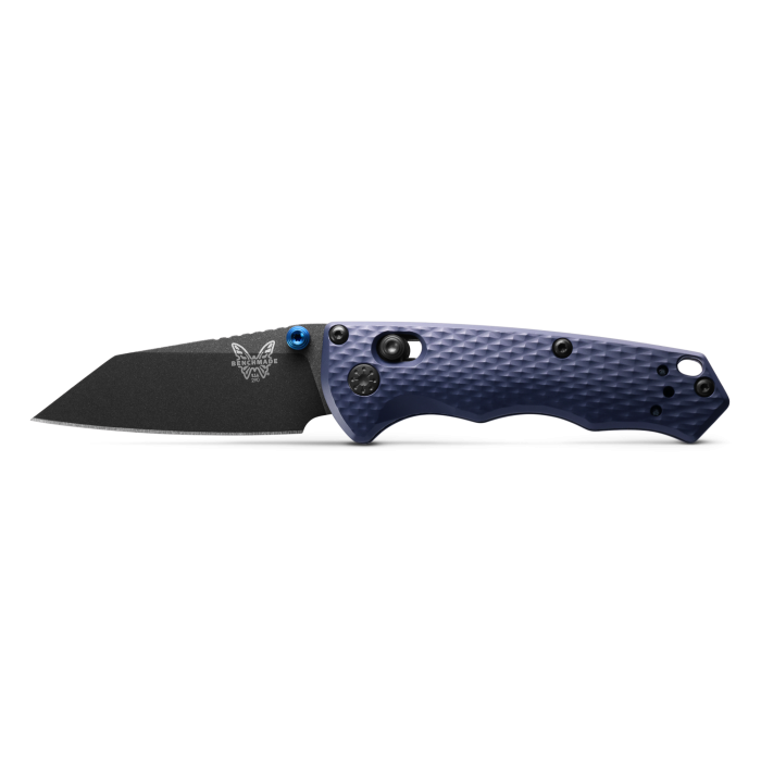 Benchmade 290BK Full Immunity Black CPM-M4 Crater Blue Handle 2.49'' Plain Edge Pocket Knife with Benchmade Blue Lube Lubricant for knives 37ml 1.25fl oz (Made in USA)