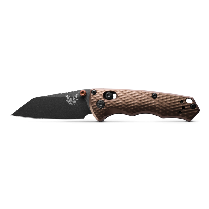 Benchmade 290BK-1 Full Immunity Black CPM-M4 Dark Earth Handle 2.49'' Plain Edge Pocket Knife with Benchmade Blue Lube Lubricant for knives 37ml 1.25fl oz (Made in USA)