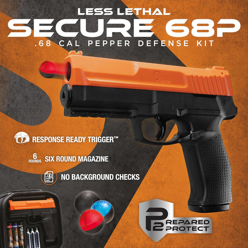Umarex P2P Secure 68P .68 Cal CO2-Powered 6-Shot Paintball Pistol Starter Kit Paintball (2292329)