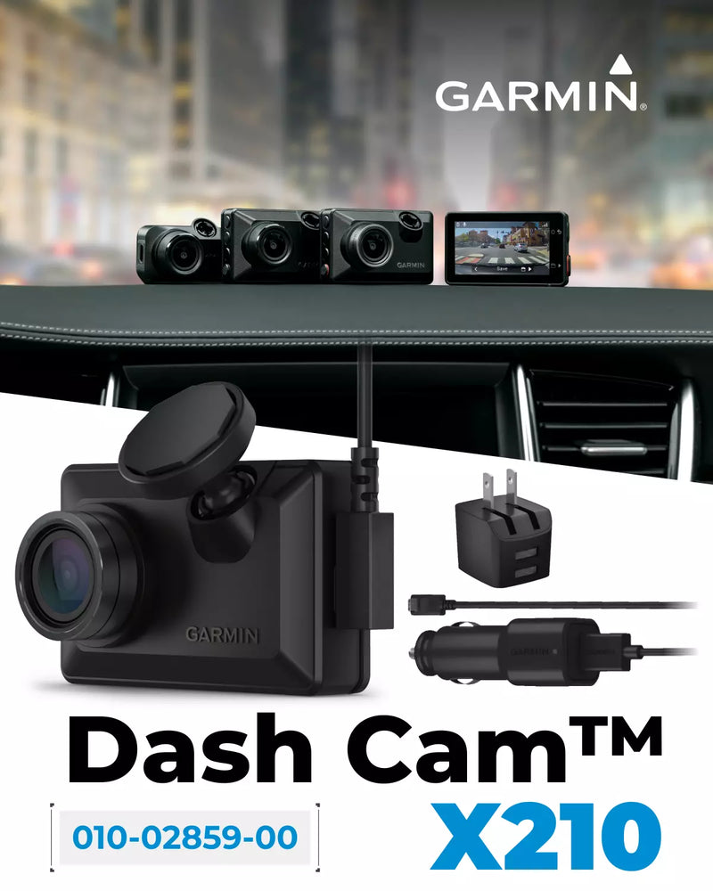 Garmin 1440p Dash Cam X210 with a 140-degree Field of View and built-in Clarity Polarizer (010-02859-00)