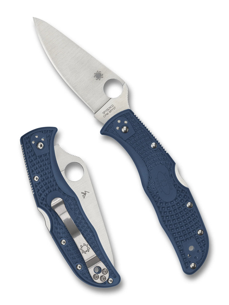 Spyderco Endela Lightweight CPM SPY27 3.41" Plain Edge Folding Pocket Knife (C243PCBL)