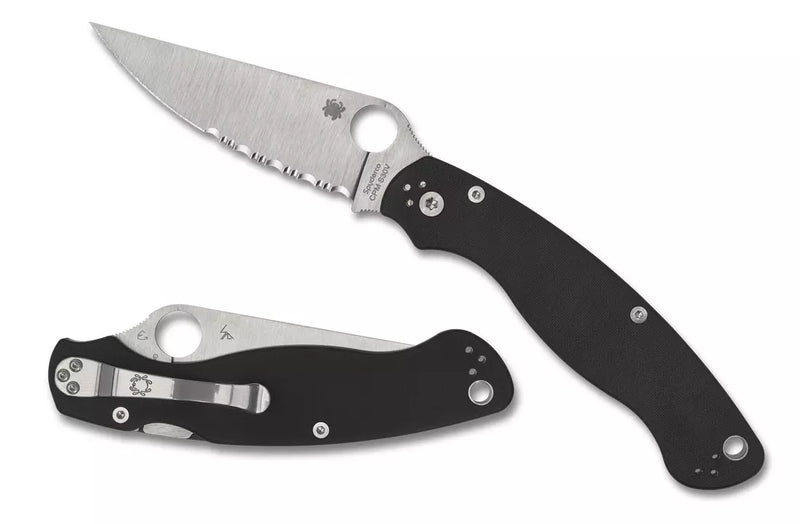 Spyderco Military2 CombinationEdge 4" Folding Pocket Knife (C36GPS2)