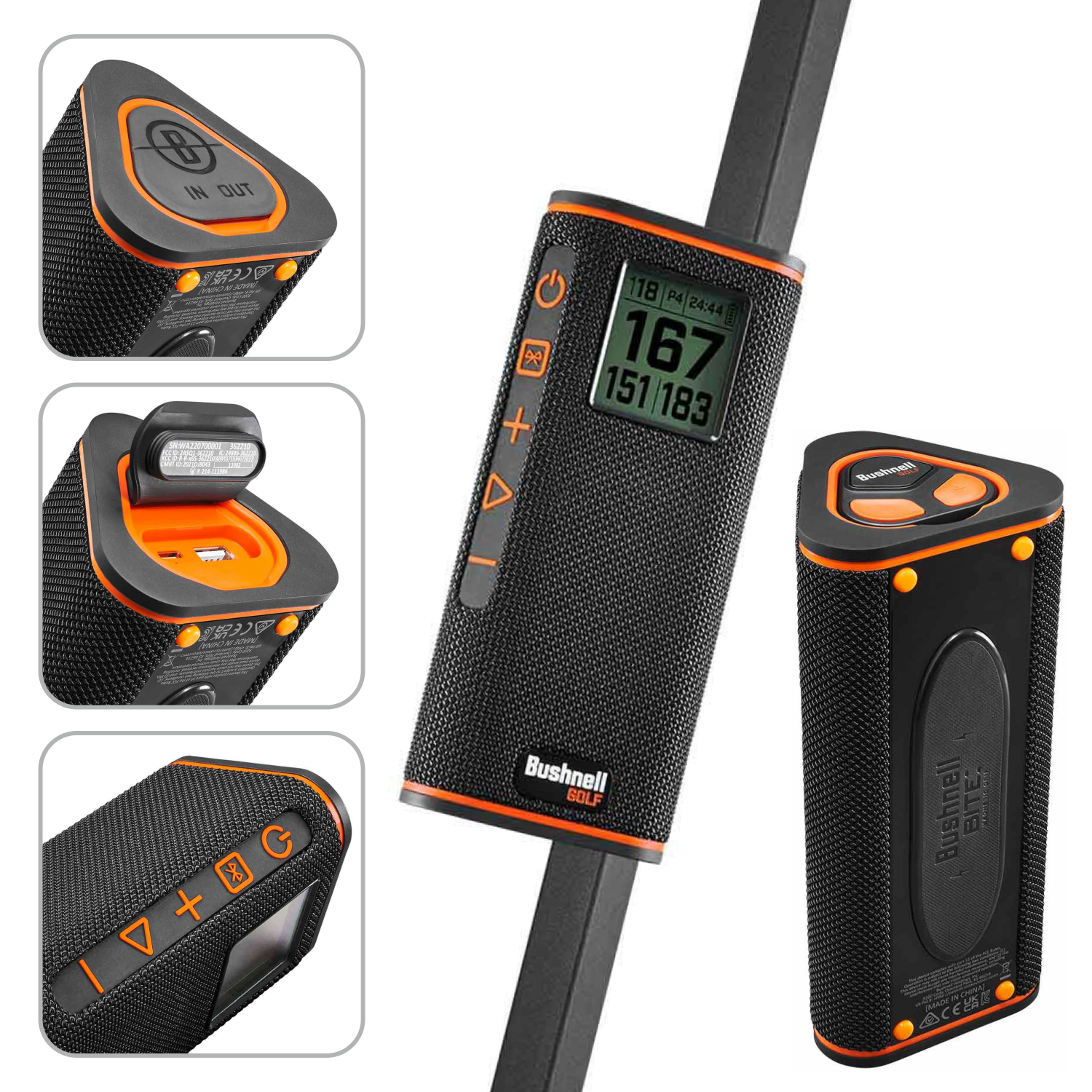 Wearable4U Bushnell Wingman Mini Orange/White GPS Bluetooth