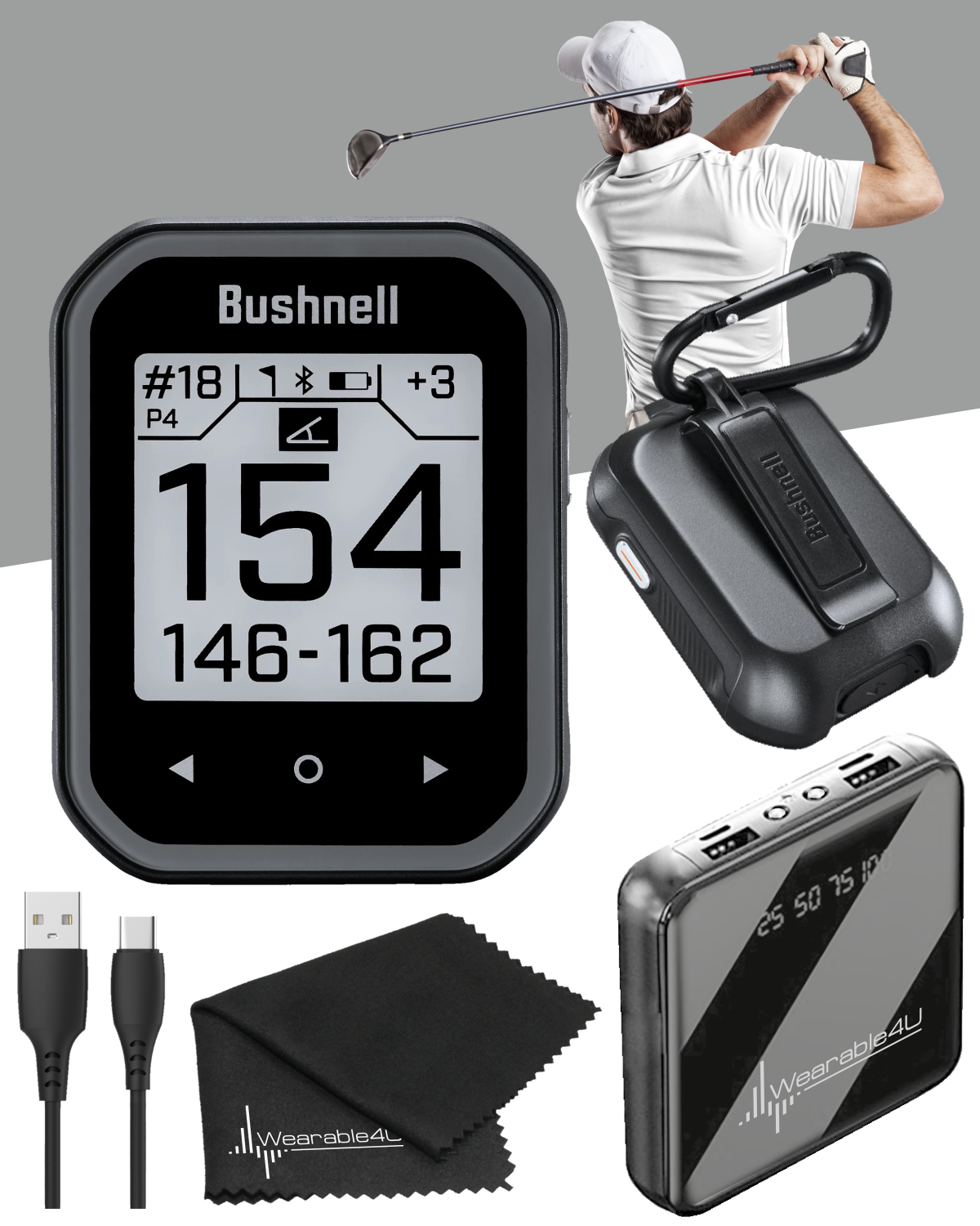 Bushnell Phantom 3 Slope GPS Golf Green with Slope Technology