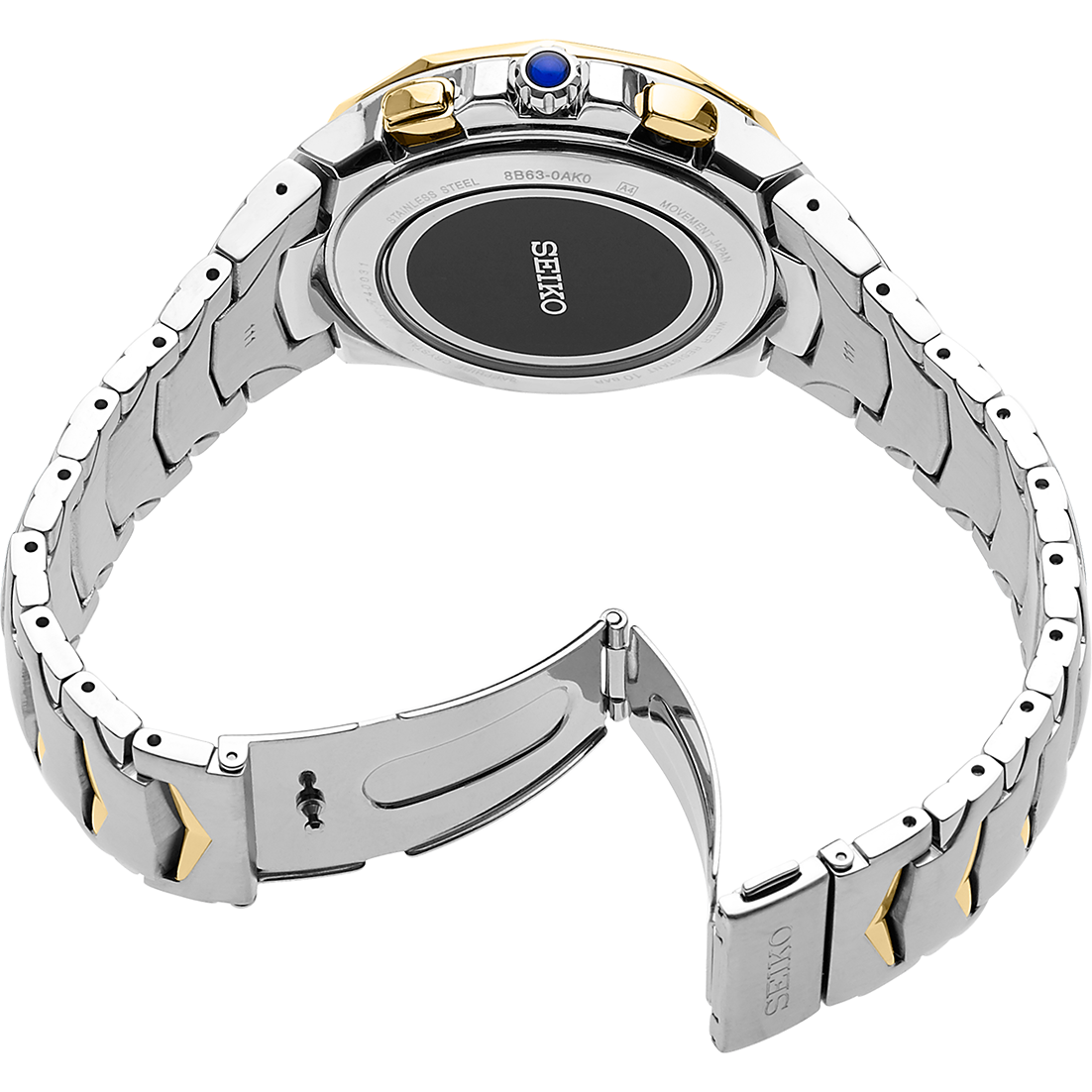 SEIKO 腕時計 メンズ SSG020 COUTURA Seiko Coutura Blue Dial Men's Two Tone World Time Watch