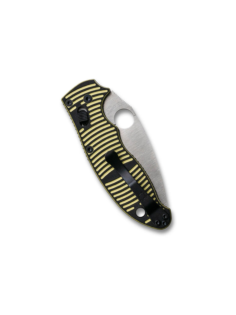 Spyderco Manix 2 Salt Yellow/Black 3.37in Plain Edge Folding Pocket Knife (C101GBKYLMCP2)