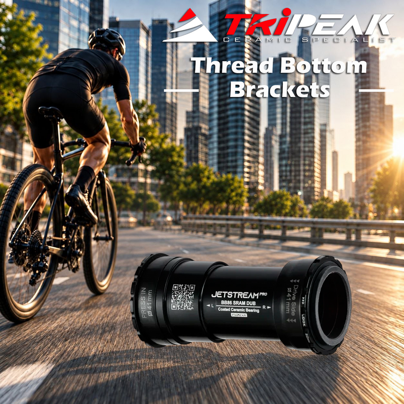 TriPeak Thread Bottom Brackets BB86, SRAM DUB/ROTOR 3D+, ceramic, #39306*2 Drive Side, #39306*2 Non-Drive Side