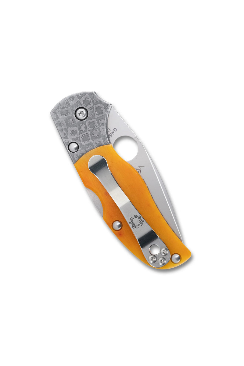 Spyderco Native 5 50th Anniversary Amber Bone CPM S90V Sprint Run 2.95" Plain Edge Folding Pocket Knife (C41BA50TH)