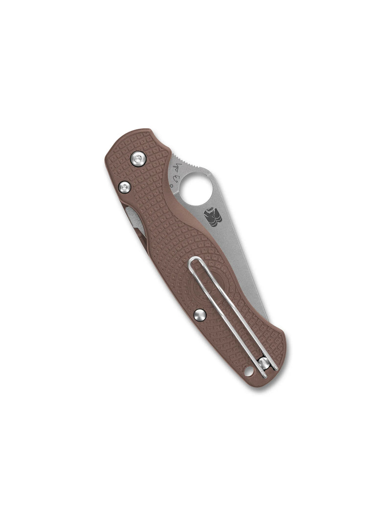 Spyderco Para Military 2 Lightweight Brown CPM 15V Sprint Run 3.47" Plain Edge Folding Pocket Knife (C81PBN15V2)