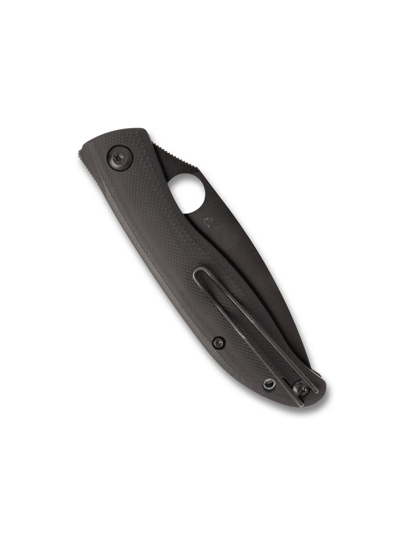 Spyderco Mantra 4 Black Oxide 3.34" Plain Edge Folding Pocket Knife (C274GBBKP)