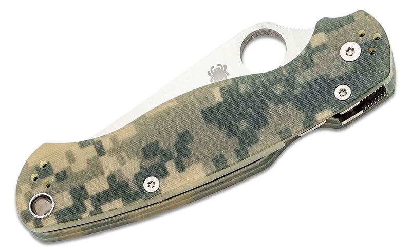 Spyderco C81GPCMO2 Para Military 2 G-10 Camo Plain 3.45" CPM S45VN Pocket Folding Knife