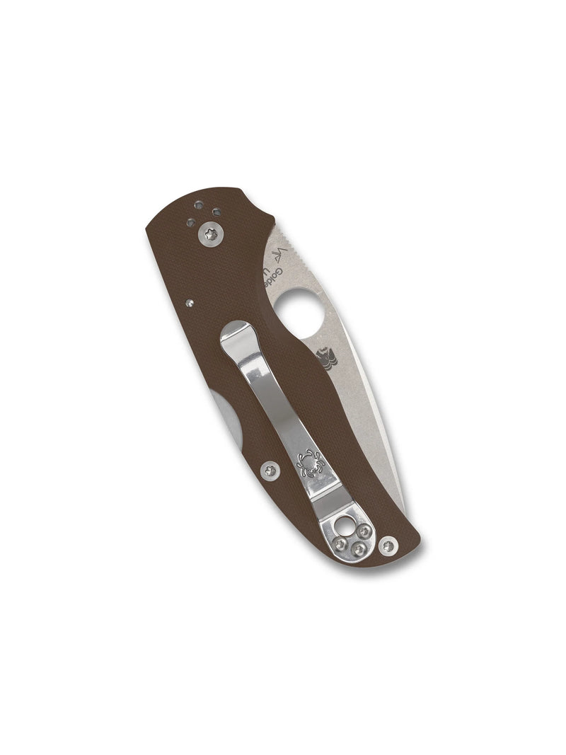 Spyderco Native 5 Brown G-10 CPM 15V Sprint Run 2.95" Plain Edge Folding Pocket Knife (C41GPBN15V5)