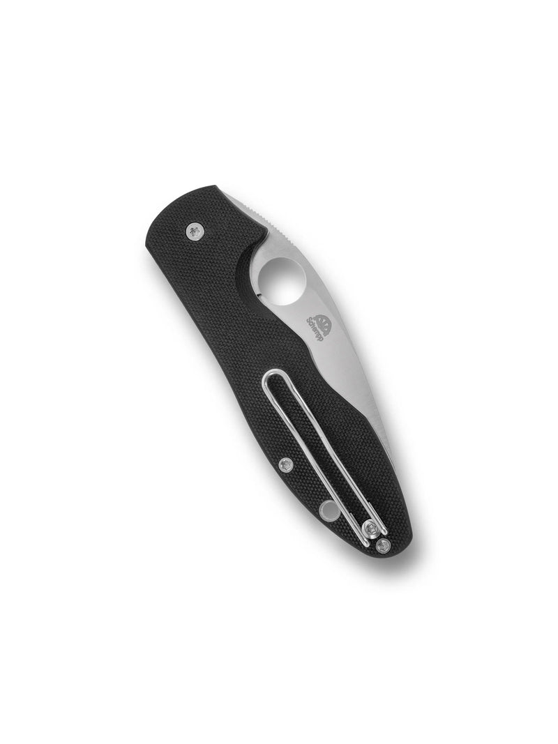 Spyderco Retract 3.4" Black G-10 Plain Edge Folding Pocket Knife (C276GP)